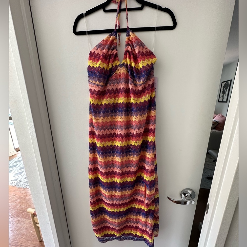 Wild Fable Halter Colorful Midi Dress - Size XL